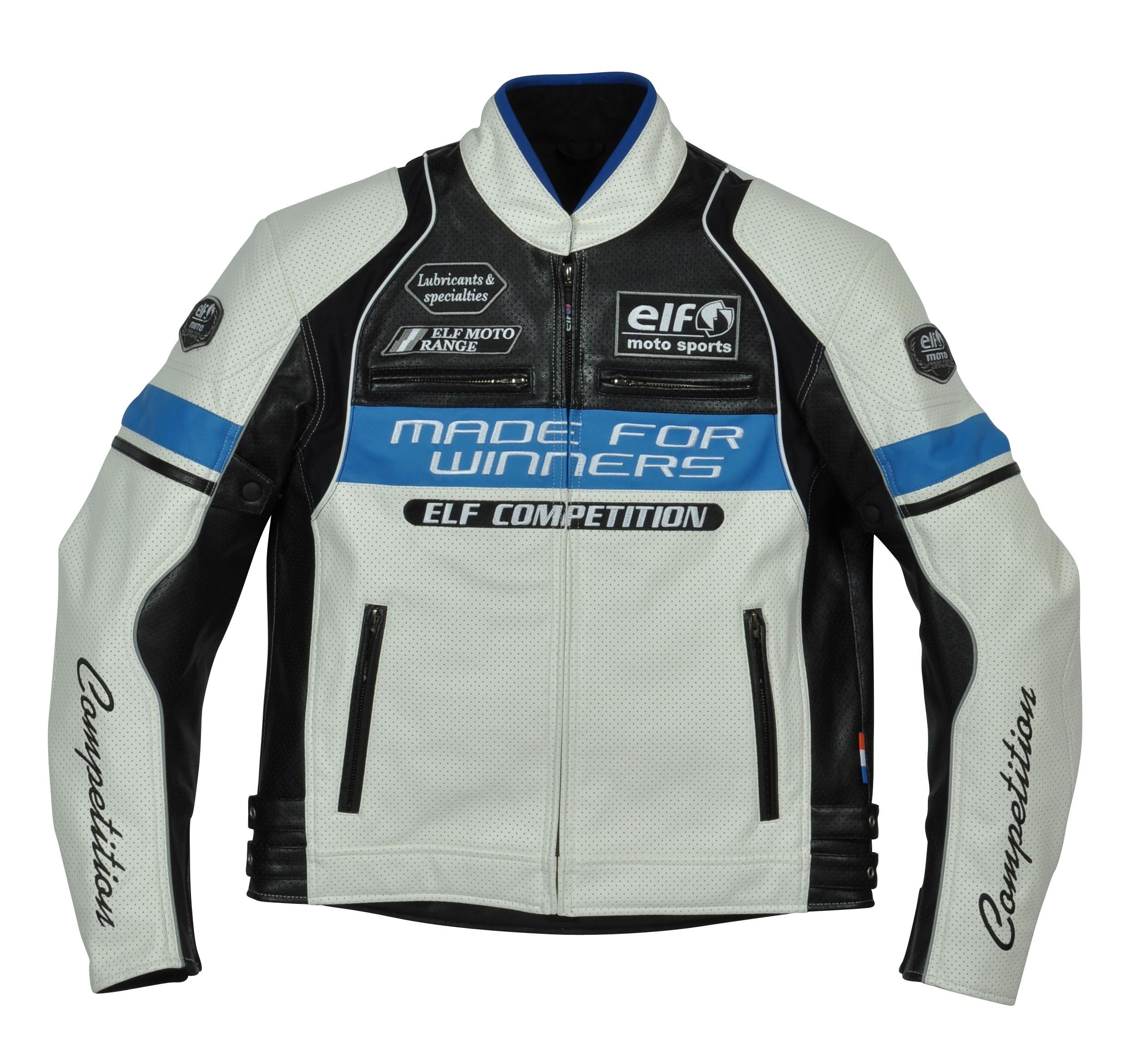 Amazon | [エルフ] フェイクレザージャケット WH L EL-3227LTD/WH/L
